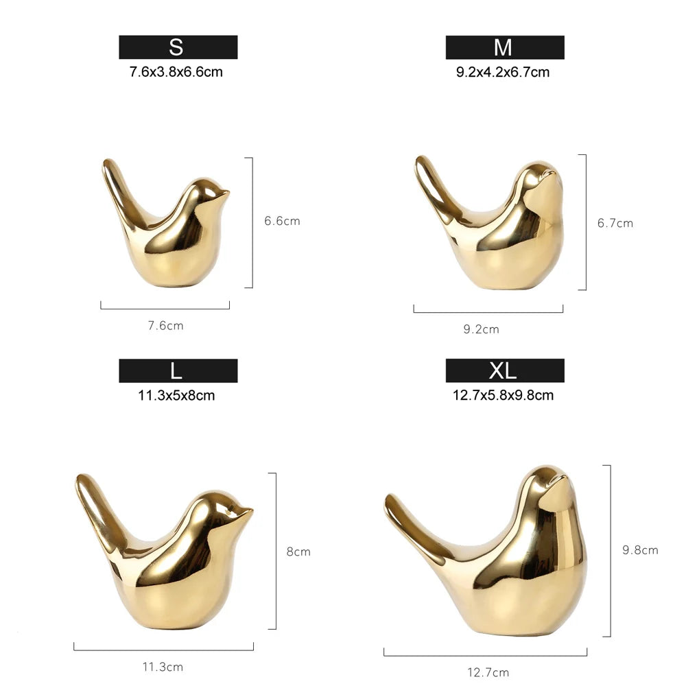 Criativo Ouro Cerâmica Figurinhas De Pássaros, Decoração Para Casa Acessórios, Figuras De Pássaro Dourado, Moda Moderna, Enfeites De Casamento, Decoração Do Quarto, Pássaros Dourado, Pássaro em Cerâmica Dourado, Pássaro Decorativo em Cerâmica, Pássaro de Cerâmica, Pássaro Passarinho Enfeite, Figuras de Pássaros Dourados em CerâmicaFiguras de Pássaros DouradosFiguras de Pássaro Passarinho DouradoModernidade, Figuras de Pássaros Dourados em Cerâmica, Decoração, Cerâmica. ARTLOVIN-Lojas Bratta