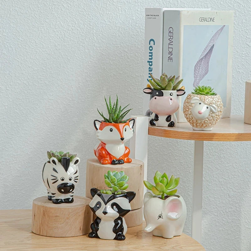 Vaso de flores de cerâmica nórdica, mini vaso com cabeça de vaca e ovelha zebra de desenho animado, Suculentas Plantas Bonsai Potes, Decoração Para Casa, Novo Estilo, Vasos De Cerâmica Animais, Vasos, Vaso Decorativo De Cerâmica Nórdico Animais, Vaso De Cerâmica, Mini Vasos De Cerâmica Animais, Mini Vasos, Jarro De Cerâmica Animais, Decoração, Cerâmica, Animais-Lojas Bratta