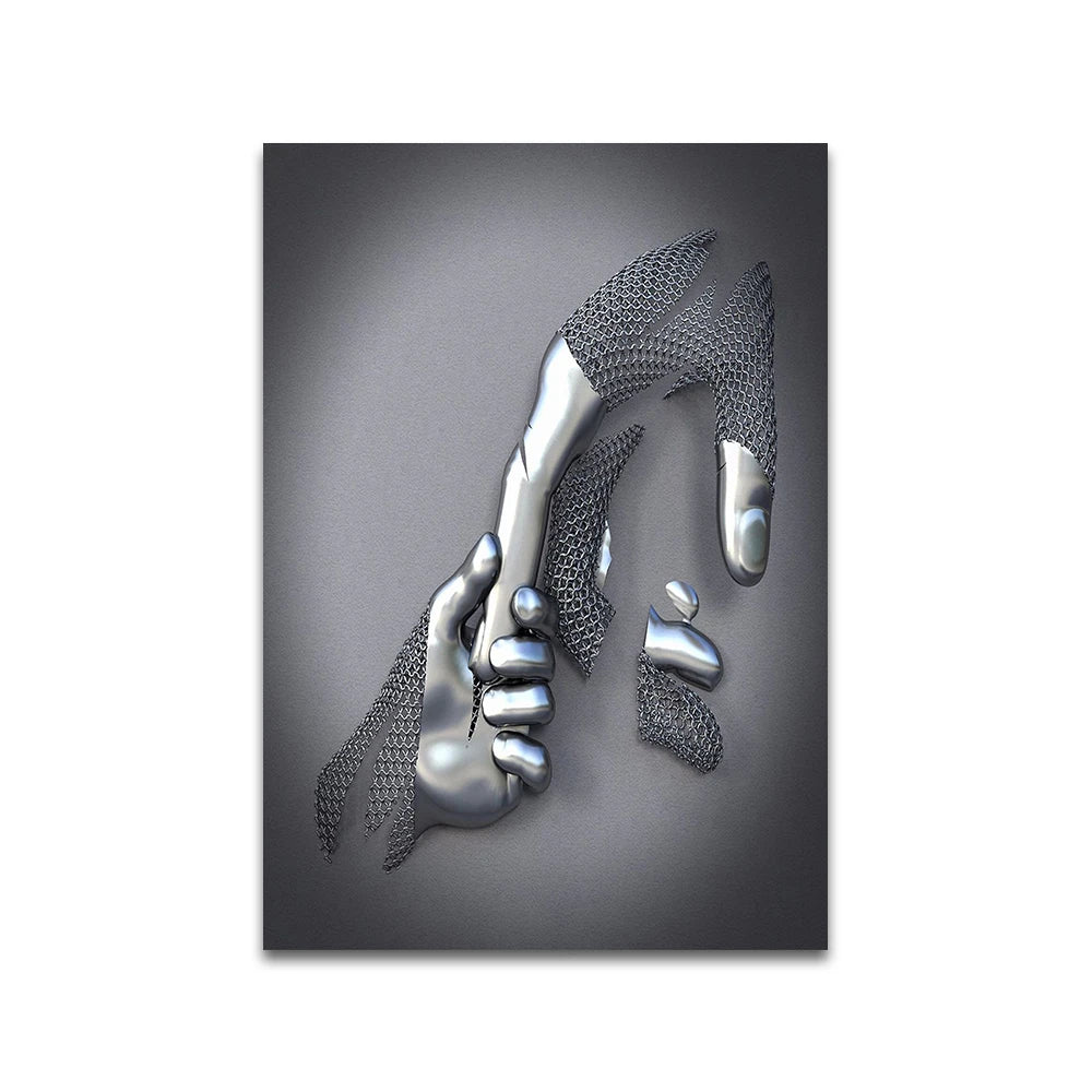 Quadro Decorativo Arte Moderna em Metal, Quadro Decorativo Arte Moderna, Impressão em Tela, Escultura de Parede Abstrata, Decoração Casa, Bratta, Arte Moderna em Metal, Arte moderna, Abstrato-Lojas Bratta
