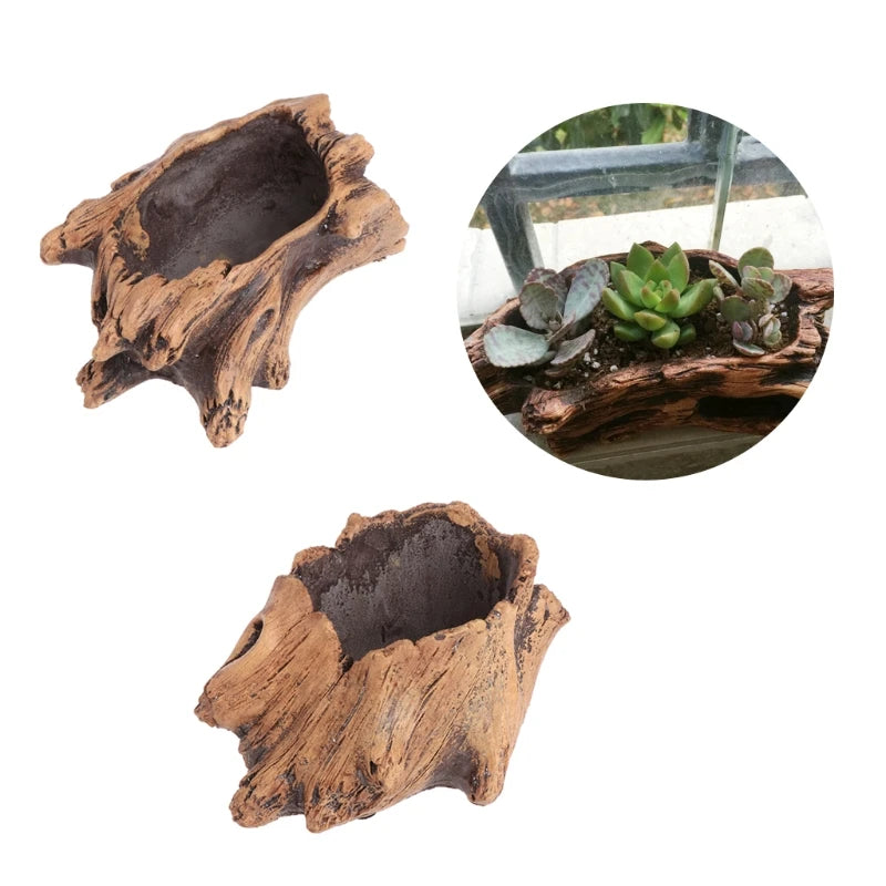Vaso Imitando Raiz de Árvore em Concreto, Vaso Decorativo Para Plantas, Mini Vaso Imitando Raiz de Árvore em Concreto, Mini Vaso Decorativo Para Suculentas, Mini Vaso Decorativo Para Plantas, Mini Jarro Imitando Raiz de Árvore em Concreto, Jarro Imitando Raiz de Árvore em Concreto, Jarro Decorativo Para Plantas, Vaso de Decoração com Aparência de Madeira Natural, Plantador de Suculentas, suprimentos para jardim interno e externo, suculentas, externo, interno, cimento - Lojas Bratta