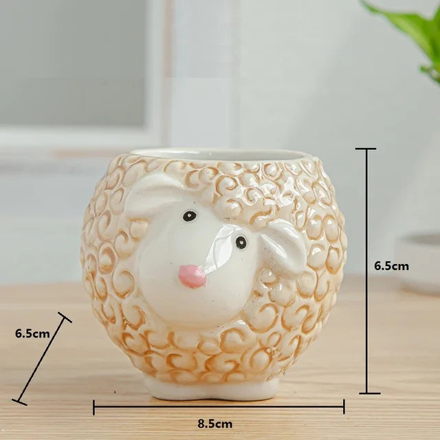 Vaso de flores de cerâmica nórdica, mini vaso com cabeça de vaca e ovelha zebra de desenho animado, Suculentas Plantas Bonsai Potes, Decoração Para Casa, Novo Estilo, Vasos De Cerâmica Animais, Vasos, Vaso Decorativo De Cerâmica Nórdico Animais, Vaso De Cerâmica, Mini Vasos De Cerâmica Animais, Mini Vasos, Jarro De Cerâmica Animais, Decoração, Cerâmica, Animais-Lojas Bratta