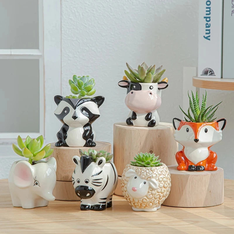 Vaso de flores de cerâmica nórdica, mini vaso com cabeça de vaca e ovelha zebra de desenho animado, Suculentas Plantas Bonsai Potes, Decoração Para Casa, Novo Estilo, Vasos De Cerâmica Animais, Vasos, Vaso Decorativo De Cerâmica Nórdico Animais, Vaso De Cerâmica, Mini Vasos De Cerâmica Animais, Mini Vasos, Jarro De Cerâmica Animais, Decoração, Cerâmica, Animais-Lojas Bratta