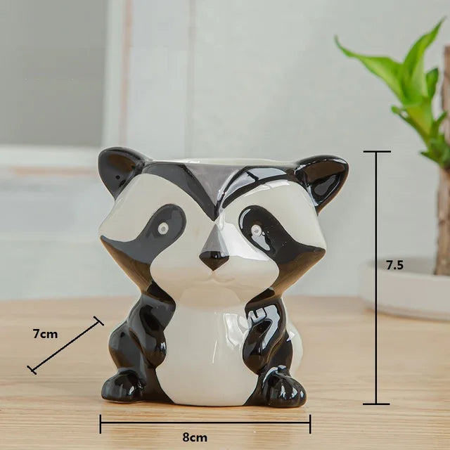 Vaso de flores de cerâmica nórdica, mini vaso com cabeça de vaca e ovelha zebra de desenho animado, Suculentas Plantas Bonsai Potes, Decoração Para Casa, Novo Estilo, Vasos De Cerâmica Animais, Vasos, Vaso Decorativo De Cerâmica Nórdico Animais, Vaso De Cerâmica, Mini Vasos De Cerâmica Animais, Mini Vasos, Jarro De Cerâmica Animais, Decoração, Cerâmica, Animais-Lojas Bratta