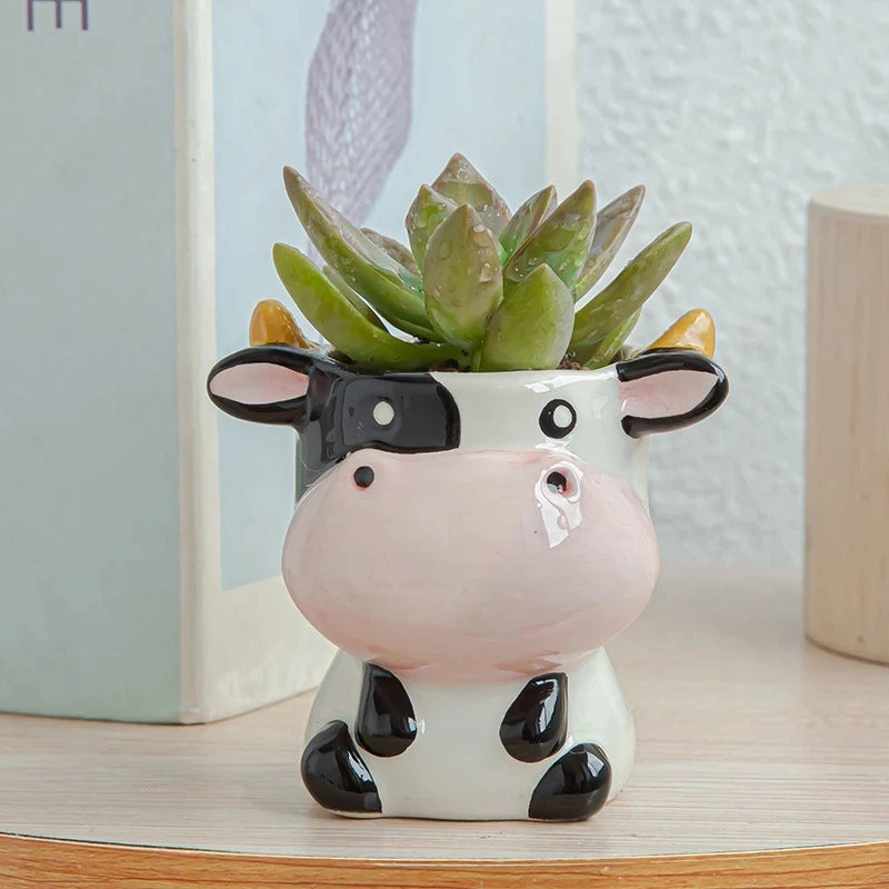 Vaso de flores de cerâmica nórdica, mini vaso com cabeça de vaca e ovelha zebra de desenho animado, Suculentas Plantas Bonsai Potes, Decoração Para Casa, Novo Estilo, Vasos De Cerâmica Animais, Vasos, Vaso Decorativo De Cerâmica Nórdico Animais, Vaso De Cerâmica, Mini Vasos De Cerâmica Animais, Mini Vasos, Jarro De Cerâmica Animais, Decoração, Cerâmica, Animais-Lojas Bratta