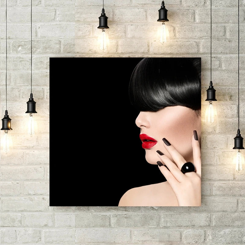 Modelo de moda menina na moda franja estilo de cabelo impressões mulher maquiagem lábios manicure cartaz pintura da lona salão beleza arte da parede decoração, Quadro Decorativo Moderno Preto e Branco, Quadro Decorativo Moderno, Quadro Decorativo Lábios Vermelho, Quadro Decorativo Lábios Feminino, Quadro Decorativo Lábios, Quadro Decorativo em Lona Modelo Fashion, Quadro Decorativo Arte Moderna Lábios, Quadro Decorativo Arte Moderna, Quadro Decorativo Arte em Tela, Quadro Decorativo Abstrato Moderno-Bratta