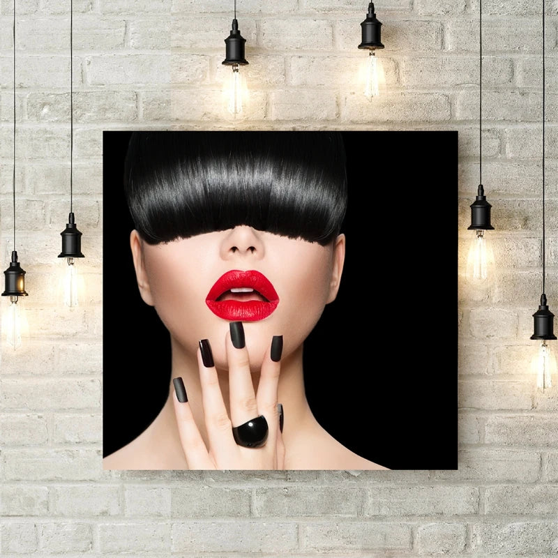 Modelo de moda menina na moda franja estilo de cabelo impressões mulher maquiagem lábios manicure cartaz pintura da lona salão beleza arte da parede decoração, Quadro Decorativo Moderno Preto e Branco, Quadro Decorativo Moderno, Quadro Decorativo Lábios Vermelho, Quadro Decorativo Lábios Feminino, Quadro Decorativo Lábios, Quadro Decorativo em Lona Modelo Fashion, Quadro Decorativo Arte Moderna Lábios, Quadro Decorativo Arte Moderna, Quadro Decorativo Arte em Tela, Quadro Decorativo Abstrato Moderno-Bratta