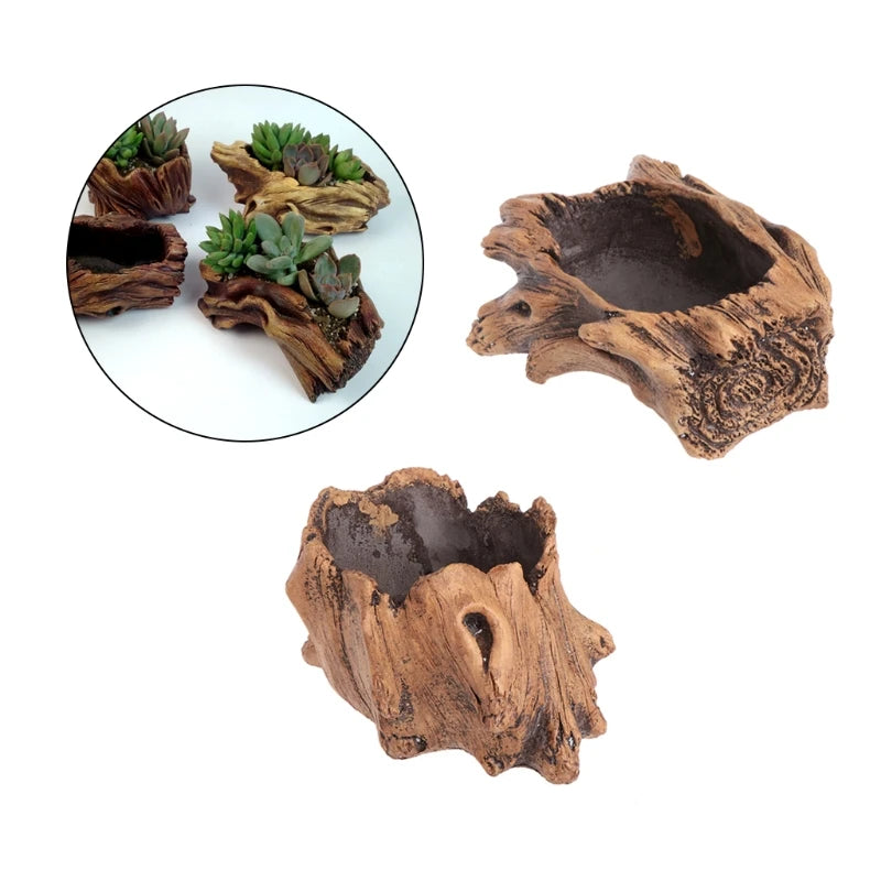 Vaso Imitando Raiz de Árvore em Concreto, Vaso Decorativo Para Plantas, Mini Vaso Imitando Raiz de Árvore em Concreto, Mini Vaso Decorativo Para Suculentas, Mini Vaso Decorativo Para Plantas, Mini Jarro Imitando Raiz de Árvore em Concreto, Jarro Imitando Raiz de Árvore em Concreto, Jarro Decorativo Para Plantas, Vaso de Decoração com Aparência de Madeira Natural, Plantador de Suculentas, suprimentos para jardim interno e externo, suculentas, externo, interno, cimento - Lojas Bratta