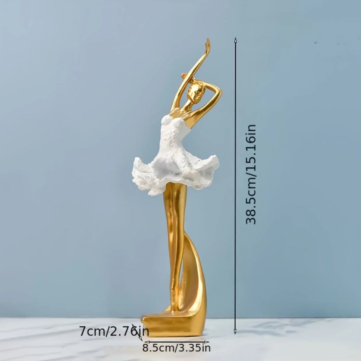 Escultura de resina europeia - Estatueta de dançarina de balé dourada para decoração elegante de sala de estar , Presente para entusiastas da dança, Estátua Dançarina de Balé Dourada, Estatueta Dançarina de Balé Dourada, Escultura Dançarina de Balé Dourada, escultura, Enfeite Bailarina de Balé Dourada, Enfeite Bailarina de Balé, decoração, Dançarina de Balé, Dançarina de Ballet, Boablaze Dançarina Dourada, Boablaze Dançarina de Balé Dourada, balé, Bailarina Decorativa em Resina-Lojas Bratta
