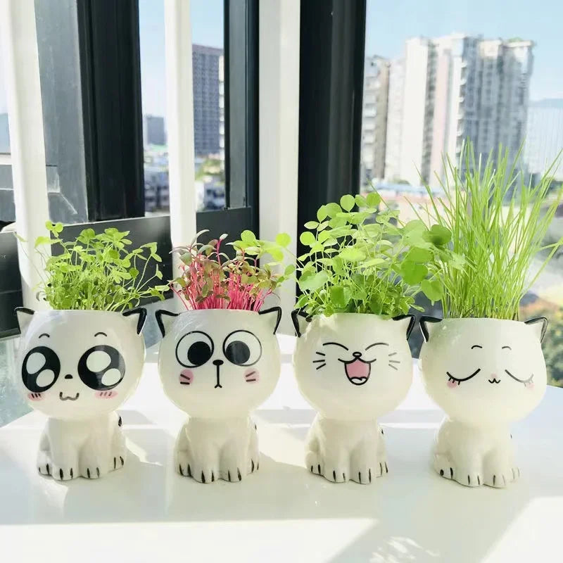 Mini vaso de cerâmica gato, Cute Cartoon Potted Plant, Desktop Pot, DIY Desk, Educação Científica, Presentes da Escola, 1Pc, Vaso em Forma de Gato, Vaso de Cerâmica, vasos, Mini Vasos em Cerâmica Gato, Mini Vasos em Cerâmica Gatinho, Mini Vasos em Cerâmica, Mini Vasos, Mini Vaso em Cerâmica Gato Suculenta, Mini Vaso de Cerâmica Gatinho, Mini Vaso de Cerâmica em Forma de Gato-Lojas Bratta