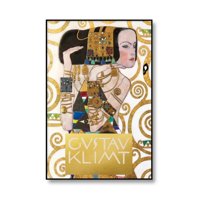 Clássico Gustav Klimt Família Famosa Pintura Da Lona, Rasgar Beijo Ouro Moderno Posters, Wall Art Impressões, Imagem para Home Decor