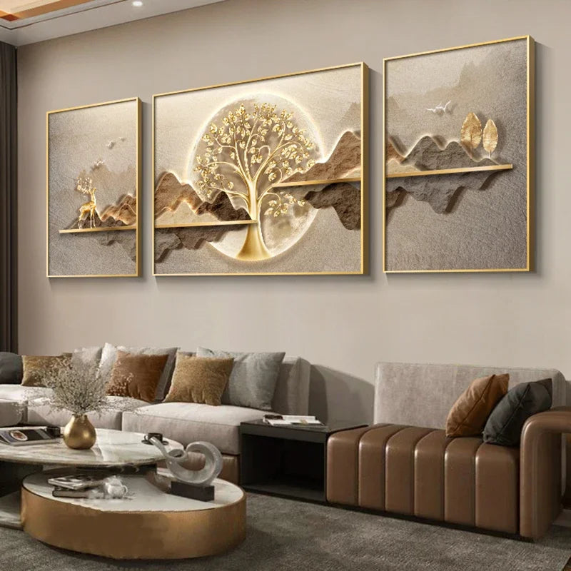 Paisagem Pintura Abstrata Árvore Pintura de Parede, Canvas Art, 3 pcs por conjunto, Quadros em tela, quadro sem moldura, Quadro Pintura Árvore, Quadro Decorativo Árvore Dourada com Folhas, Quadro Decorativo Árvore Dourada, Quadro Decorativo Moderno, Quadro Decorativo Arte Moderna, Quadro Decorativo Arte em Tela, Quadro Decorativo Abstrato Moderno, Quadro Decorativo Abstrato, quadro decorativo, Quadro Abstrato Floral em Tela, Quadro Abstrato em Tela Flores e Árvores Texturizadas, Quadro Abstrato-Lojas Bratta