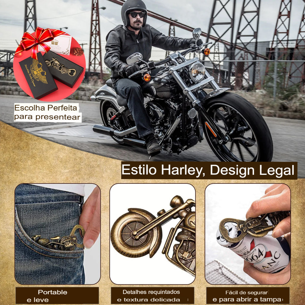 Abridor de Garrafa, Abridor Motocicleta, Abridor Criativo, Abridor de Metal, Estilo Vintage, Abridor Portátil, Presente Masculino, Acessório de Bar, Presente para Motociclista, Brinde Estiloso, Abridor com Design, Abridor Decorativo, Abridor com Estilo, Abridor de Bolso, Abridor Colecionável, Abridor Compacto, Abridor de Liga de Zinco, Produto Criativo, Abridor para Presentear, Lojas Bratta