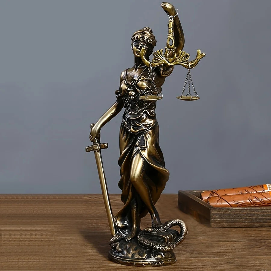 Ornamentos de imitação de resina da deusa da justiça, estilo europeu, decoração criativa para casa, mesa, retrô, 1 peça, ornamento retrô,estátua decorativa, deusa da justiça, decoração europeia, arte em resina, Estátua da Deusa da Justiça, Escultura da Justiça, Estátua da Justiça, Estátua Jurídica, Escultura Temis, Estátua Temis, Deusa da Justiça Decorativa, Decoração Jurídica, Estátua para Escritório de Advocacia, Estátua para Juízes, Símbolo da Justiça, Estátua de Resina, Estátua Clássica-Lojas Bratta