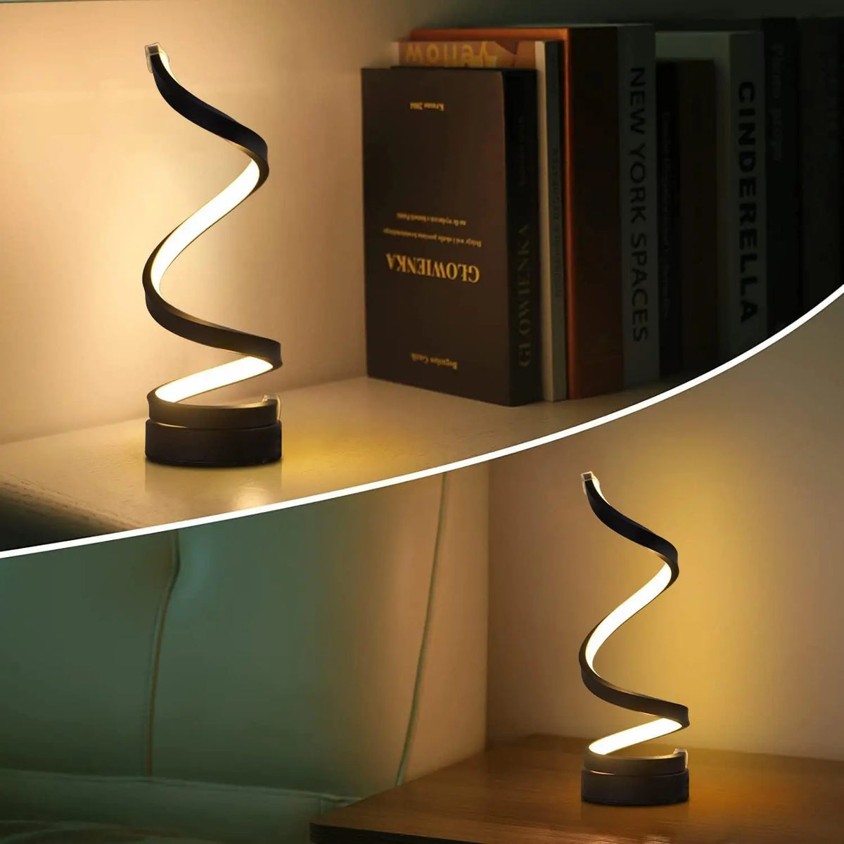 Luminária De Mesa Em Espiral, Luminária Regulável LED, Luminária Moderna Para Escritório, Luminária Com Design Contemporâneo, Luz Decorativa Para Sala, Iluminação De Mesa Sofisticada, Luminária Espiral De Luxo, Luz Regulável Para Mesa, Luminária Criativa Com LED, Luminária Para Ambientes Elegantes, Luminária Artística De Mesa, Iluminação Com Estilo Escultural, Luminária Com Intensidade Ajustável, Luminária De Design Em Espiral – Lojas Bratta