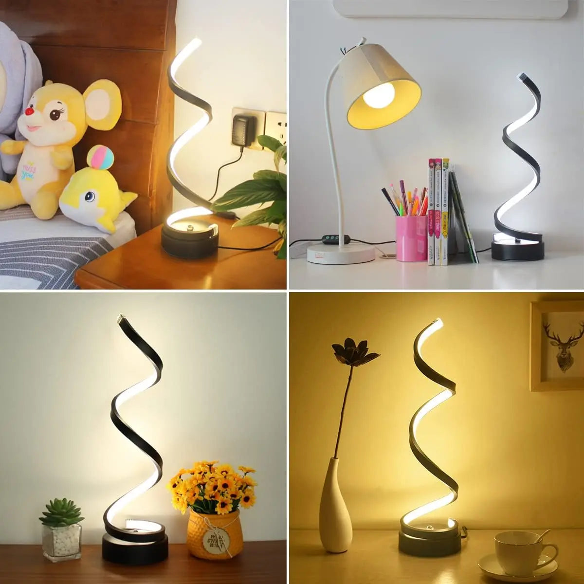 Luminária De Mesa Em Espiral, Luminária Regulável LED, Luminária Moderna Para Escritório, Luminária Com Design Contemporâneo, Luz Decorativa Para Sala, Iluminação De Mesa Sofisticada, Luminária Espiral De Luxo, Luz Regulável Para Mesa, Luminária Criativa Com LED, Luminária Para Ambientes Elegantes, Luminária Artística De Mesa, Iluminação Com Estilo Escultural, Luminária Com Intensidade Ajustável, Luminária De Design Em Espiral – Lojas Bratta