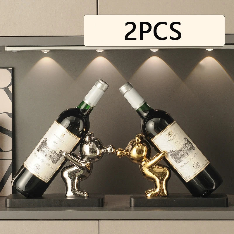 Rack de vinho de cerâmica criativo, desenho animado, Suporte De Vinho, Garrafeira Criativa, Porta Vinho De Cerâmica, Suporte Divertido, Decoração Com Vinho, Acessório Para Sala, Porta Garrafa Cartoon, Presente Criativo, Suporte Decorativo, Brinde Para Amante De Vinho, Utensílio Para Bar, Peça De Cerâmica Estilosa, Porta Vinho Ouro, Porta Vinho Prata, Suporte Estilo Cartoon, Enfeite Para Cozinha, Decoração Criativa Para Casa, Suporte Charmoso, Garrafeira Com Humor, Lojas Bratta