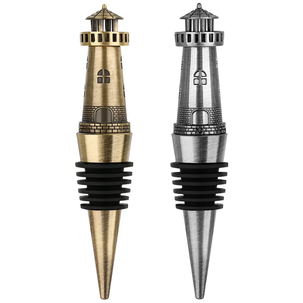 Rolha de Garrafa, Rolha Farol, Vedação para Vinho, Tampa Decorativa, Rolha Criativa, Estilo Náutico, Acessório para Vinho, Tampa de Metal, Vedação a Vácuo, Design Exclusivo, Presente Criativo, Presente para Amantes de Vinho, Item de Bar, Toque de Estilo, Rolha com Charme, Presente Sofisticado, Brinde com Estilo, Rolha Metálica, Estilo Moderno, Produto de Qualidade, Charme na Garrafa, Lojas Bratta