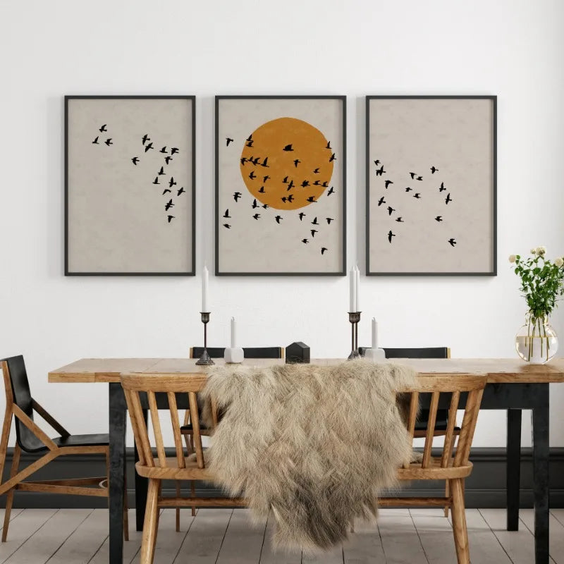 Pôster minimalista do vintage imprime a pintura da lona, rebanho da silhueta dos pássaros, sol japonês,, imagem para o quarto, Quadro sem Moldura, Quadro Minimalista-Pássaros e Sol, Quadro Decorativo Sol e PássarosQuadro Decorativo Moderno, Quadro Decorativo Arte Moderna, Quadro Decorativo Arte em Tela, Quadro Decorativo Abstrato Moderno, Quadro Decorativo Abstrato, Quadro DecorativoImpressão em Tela, Arte Minimalista, Arte de Parede-Lojas Bratta