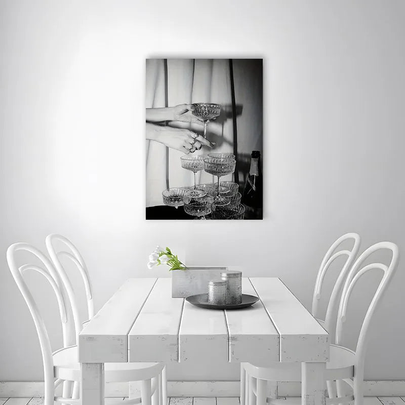 Preto e branco Champagne Canvas Wall Art, Beleza Wine Glass Poster, Impressão para sala de estar, Banheiro, Decoração de casa, Quadro Moderno em Preto e Branco, Quadro Design Abstrato Preto e Branco, Quadro Decorativo Moderno Preto e Branco, Quadro Decorativo Abstrato Preto e Branco, Quadro Decorativo, Quadro de Pintura Preto e BrancoPintura Abstrata Preto e Branco, Impressão Digital, Decoração Moderna, Arte em Tela,, Preto e Branco, Arte em Tela-Lojas Bratta