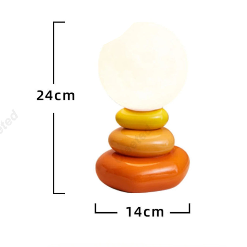 Luminária de Mesa de Pedra Colorida, Luminária de Cabeceira Para Quarto, Luminária Criativa Nórdica em Formato de Pedras Empilhadas Para Sala de Estar, Luminária Moderna com Base em Pedra, Luminária Escandinava Para Ambientes Sofisticados, Luminária Decorativa de Pedra Natural, Luminária Para Sala Contemporânea, Luminária Com Estilo Nórdico Criativo, Luminária De Mesa Para Decoração Elegante, Luz Decorativa em Pedra Esculpida, Abajur de Pedra Nórdico, Iluminação Criativa Para Sala-Lojas Bratta