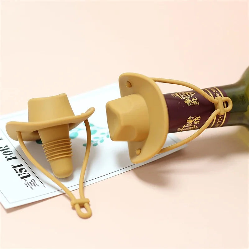 Chapéu de cowboy de silicone criativo cortiça de vinho champanhe garrafa de cerveja rolha bebida à prova de vazamento, Rolha de Garrafa, Estilo Cowboy, Rolha Criativa, Acessório para Vinho, Presente Divertido, Vedação de Garrafa, Silicone Alimentar, Design Chapéu Cowboy, Acessório para Bar, Preserva Bebidas, Vedação Hermética, Ideal para Festas, Uso Doméstico, Rolha Decorativa, Cervejeiro Caseiro, Vinho Fresco por Mais Tempo, Presente Original, Garrafa com Estilo, Fácil de Limpar, Lojas Bratta
