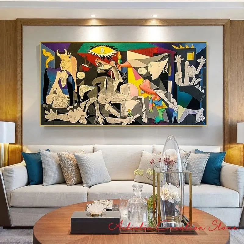 Abstrato arte da parede imagem picasso famosa pintura guerguernica posters cartazes pintura da lona para sala de estar moderna decoração do escritório em casa, Quadro em Tela Picasso, Quadro Abstrato, Arte de Parede Picasso, Quadro Tela Arte Moderna, Quadro Decorativo Abstrato, Quadro Abstrato, Pintura Abstrata, Quadro Picasso, Lona Impressa, Decoração Moderna, Arte-abstrata, Arte de Parede de Lona Pintura Picasso, Arte de Parede Abstrata em Tela- Picasso-Lojas Bratta