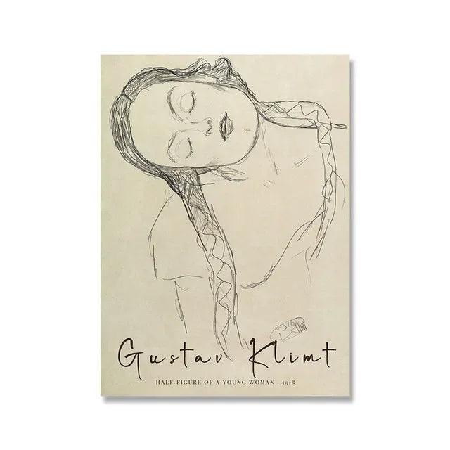 Clássico Gustav Klimt Família Famosa Pintura Da Lona, Rasgar Beijo Ouro Moderno Posters, Wall Art Impressões, Imagem para Home Decor