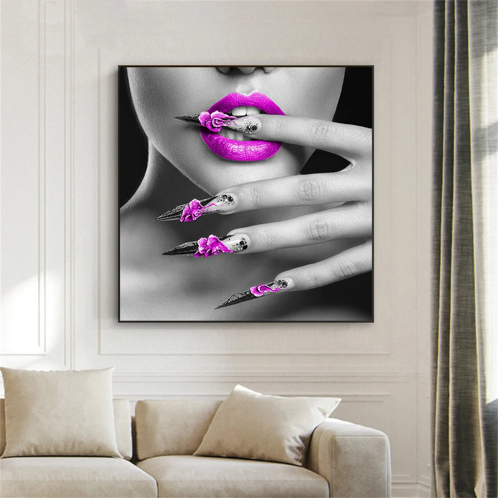 Cartaz mulher moderna com lábios roxos e unhas impressão, pintura de parede, spa, banheiro, salão de beleza, Quadro sem Moldura, Quadro Decorativo Moderno Preto e Branco, Quadro Decorativo Moderno, Quadro Decorativo Lábios Roxos e Unhas Elegantes, Quadro Decorativo LábiosQuadro Decorativo Arte Moderna Lábios, Quadro Decorativo Arte Moderna, Quadro Decorativo Arte em Tela, Quadro Decorativo Abstrato Moderno, Quadro Decorativo Abstrato, Decoração Moderna, Decoração Elegante, Cartaz-Moderno-Lojas Bratta