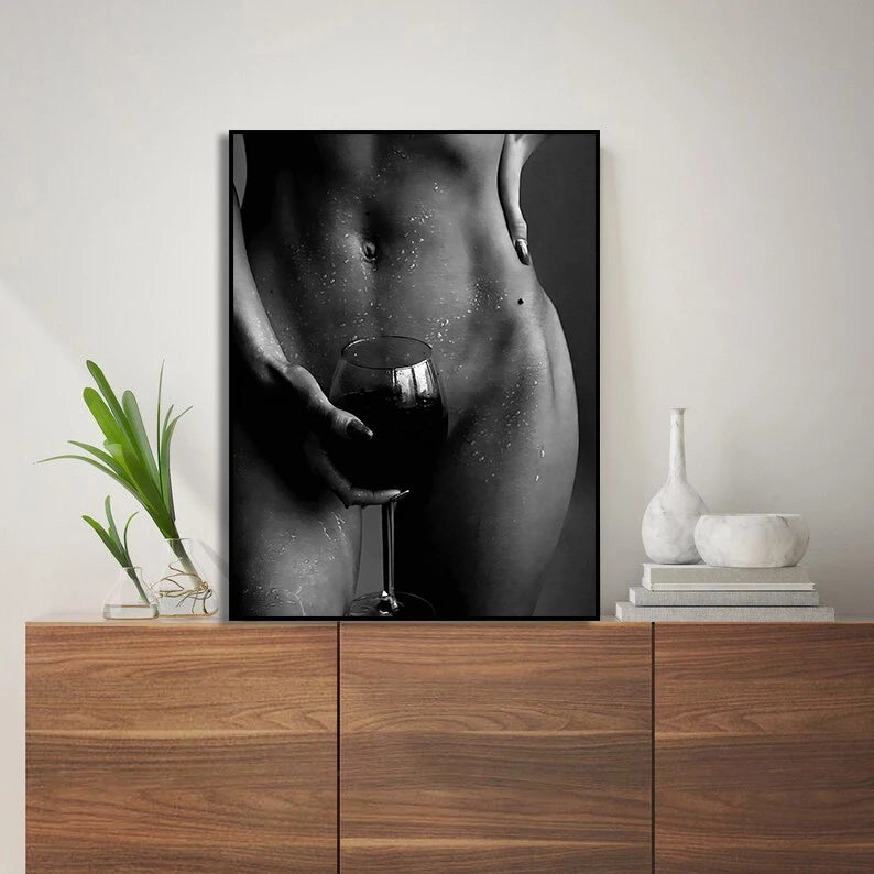 Preto e branco mulher bebendo vinho sexo menina cartaz impressão em tela arte fotos casa para sala de estar decoração da parede pintura sem moldura, Quadro Mulher Tomando Vinho, Quadro em tela Muler Bebendo Vinho, Quadro Decorativo, Mulher e Vinho, Quadro Decorativo Mulher com Vinho Pintura Abstrata, Quadro Decorativo Preto e Branco, Decoração Moderna, Arte em Tela, Arte Contemporânea-Lojas Bratta