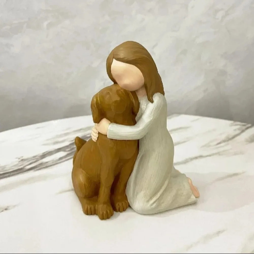 Estátuas de Resina em Duas Cores, Estatueta de Anjo Cão Resistente, Menina Segurando Cão, Pet Memorial Presentes, Escultura Dog Lovers, Estatueta Anjo Cão, Estátua de Resina, Estatua de Reina Anjo Cão, Escultura de Resina Anjo e Cão, Escultura de Resina, Estatueta Estátua de animalEstatueta de Resina Anjo CãoEscultura de Resina Anjo Cão, Ornamento de Resina Anjo Cão,Escultura em Resina Anjo Cão-Lojas Bratta