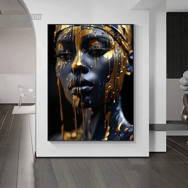 Beleza Africana Pôsteres de Arte, Radiante Dourado, Impressão em Tela, Moda Moderna, Arte da Parede de Retrato, Mural para Decoração, Pôster Dourado, Decoração de Parede, Beleza africana, Arte Moderna, Arte ContemporâneaQuadro Decorativo Mulher Africana Dourada, Quadro Decorativo Mulher Africana, Quadro Decorativo Beleza Africana Dourada, Pôster Moderno Beleza Africana DouradaPôster dourado, Pôster de Arte Moderna Beleza Africana Dourada, Pôster de Arte Moderna, Lojas Bratta
