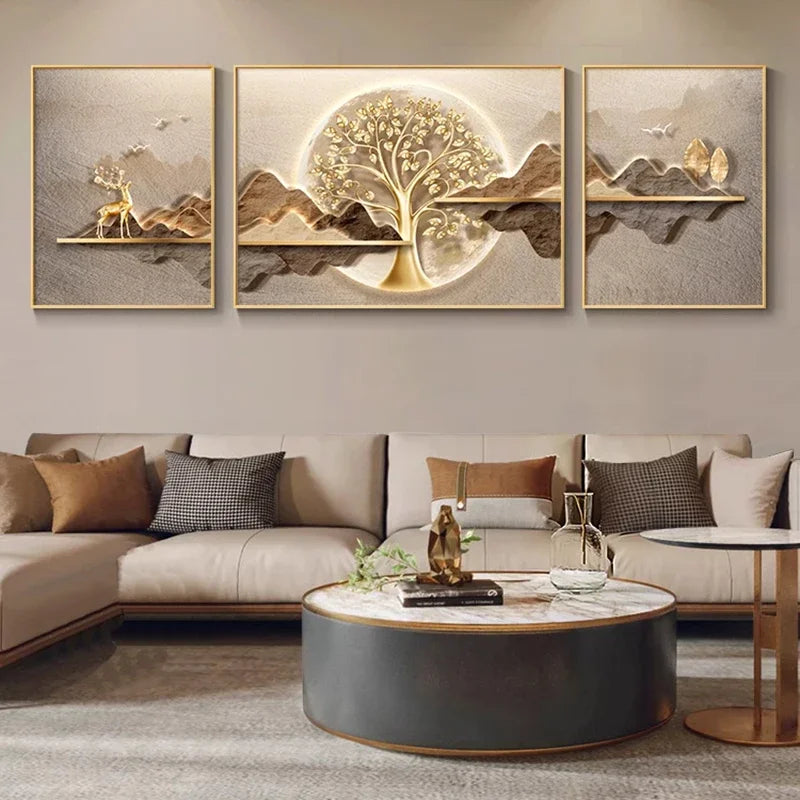 Paisagem Pintura Abstrata Árvore Pintura de Parede, Canvas Art, 3 pcs por conjunto, Quadros em tela, quadro sem moldura, Quadro Pintura Árvore, Quadro Decorativo Árvore Dourada com Folhas, Quadro Decorativo Árvore Dourada, Quadro Decorativo Moderno, Quadro Decorativo Arte Moderna, Quadro Decorativo Arte em Tela, Quadro Decorativo Abstrato Moderno, Quadro Decorativo Abstrato, quadro decorativo, Quadro Abstrato Floral em Tela, Quadro Abstrato em Tela Flores e Árvores Texturizadas, Quadro Abstrato-Lojas Bratta