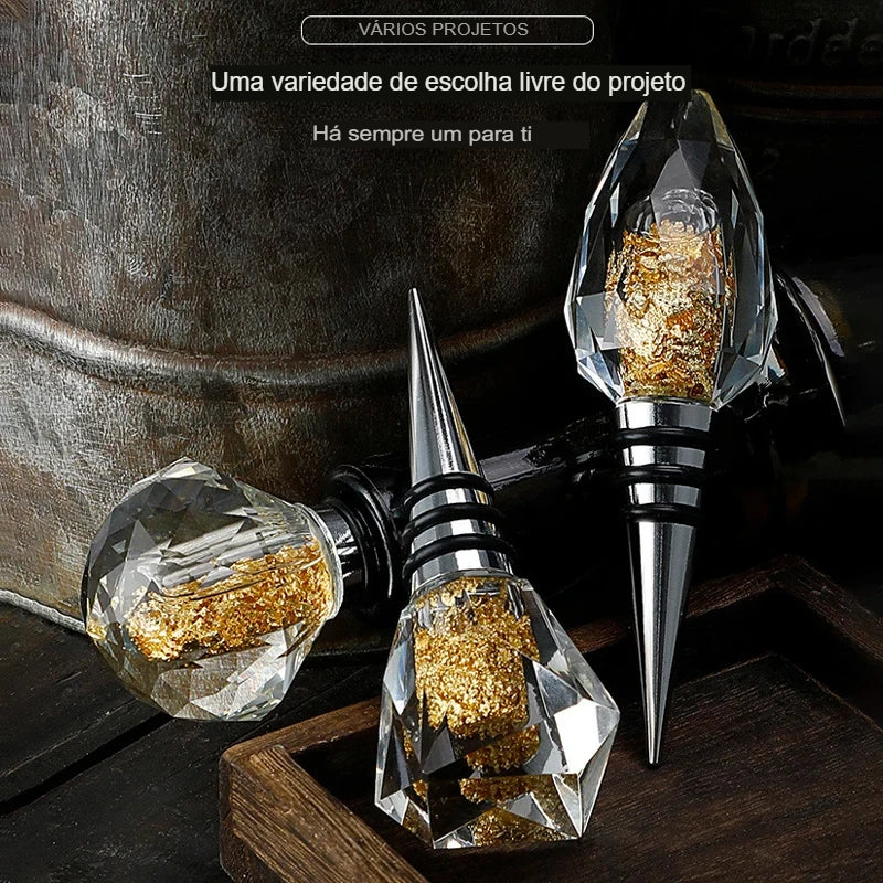 Rolha de cristal de vidro criativa, champanhe fresco mantendo a cortiça selada, rolha de cristal com face de diamante, Rolha De Champanhe, Rolha De Cristal, Acessório Para Vinho, Rolha Sofisticada, Tampa Decorativa, Presente Elegante, Rolha Em Vidro E Metal, Tampa De Espumante, Rolha Com Design Exclusivo, Tampa Para Vinhos Finos, Rolha Estilo Joia, Item De Luxo Para Bar, Tampa De Cristal Lapidado, Tampa Sustentável, Acessório Refinado, Presente Para Amantes De Vinho, Rolha Requintada, Brinde-Lojas Bratta