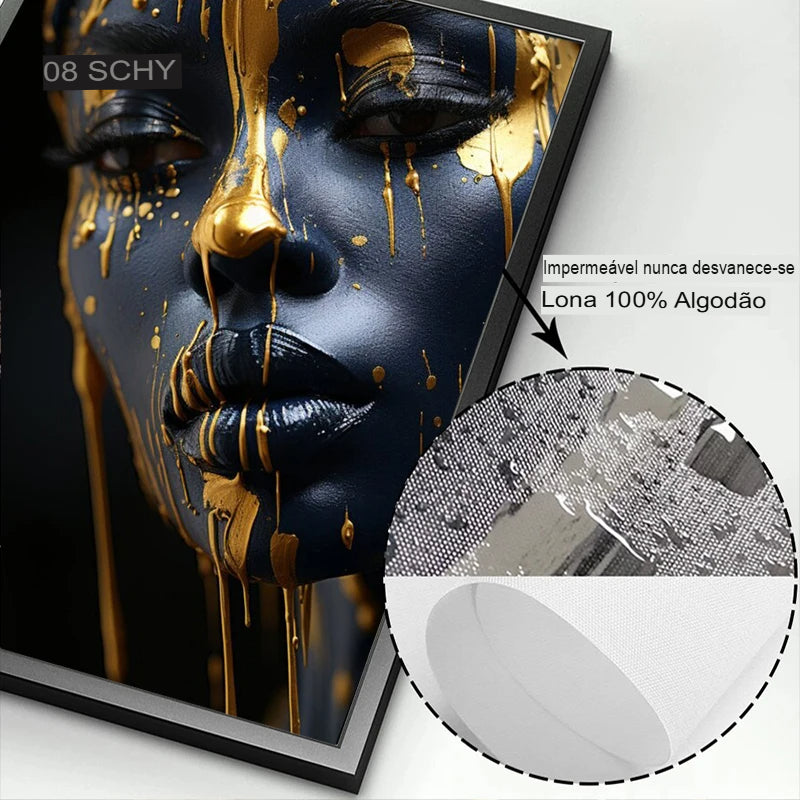 Beleza Africana Pôsteres de Arte, Radiante Dourado, Impressão em Tela, Moda Moderna, Arte da Parede de Retrato, Mural para Decoração, Pôster Dourado, Decoração de Parede, Beleza africana, Arte Moderna, Arte ContemporâneaQuadro Decorativo Mulher Africana Dourada, Quadro Decorativo Mulher Africana, Quadro Decorativo Beleza Africana Dourada, Pôster Moderno Beleza Africana DouradaPôster dourado, Pôster de Arte Moderna Beleza Africana Dourada, Pôster de Arte Moderna, Lojas Bratta