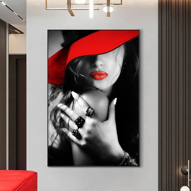 Sexy Red Lips Canvas Pinturas para Mulheres, Cartazes e Impressões, Fashion Girl Portrait, Money Burning, Dinheiro, Wall Art, Picture, Bar, Home Decor, Sexy Red Lips, Quadro Decorativo Mulher de Batom Vermelho, Quadro Decorativo Moderno Garotas Red Lips. Quadro Decorativo Lábios Vermelho, Pintura em Tela Lábios Vermelho, Impressão-Tela, Decoração-Parede, Arte-Moderna, Arte-Feminina, Arte de Parede Sexy Red Lips-Lojas Bratta
