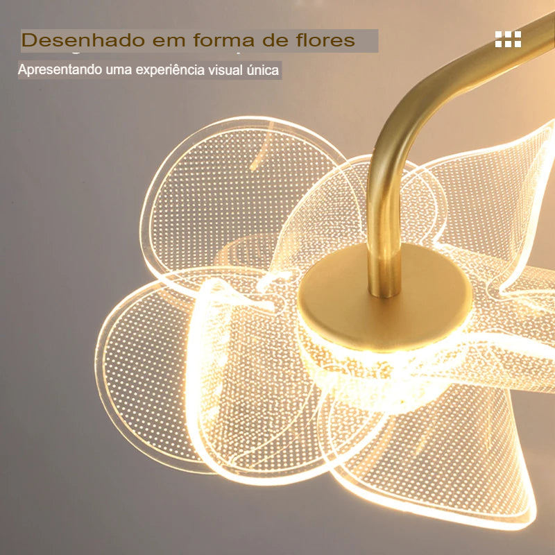 Luminária LED de Parede Motivo-Flower, Aplique de Parede LED Moderno em Formato de Flor de Luxo Para Quarto, Cabeceira, Escritório, Salas, Luminária de Parede, Luminária decorativa de Parede, Iluminação Moderna, Luminária de Luxo, Luminária de Parede LED, Decoração de Casa, Flor, Design, Luminária de Parede Arandela Flower, Arandela de Parede Decorativa, Iluminação Criativa, Luz Decorativa Floral, Estilo Sofisticado – Lojas Bratta