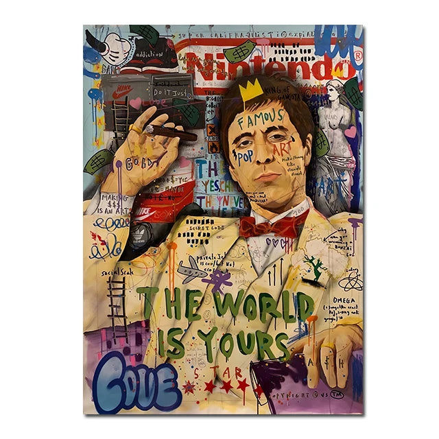 Quadros em Tela, Quadro em Canvas Pop Arte, Quadro Decorativo Pop Arte, Quadro Decorativo Pintura Grafite, Quadro Arte Pop Grafite, Pôster Arte Moderna Abstrata, Graffiti, Decoração Moderna, Arte Pop-Lojas Bratta