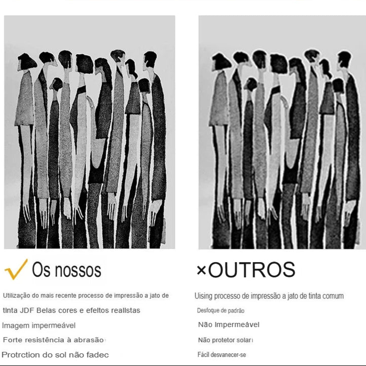 Arte Abstrata Moderna da Parede, Personagens Preto e Branco, Pôster de Lona HD, Impressão, Casa, Quarto, Sala de estar, Decoração, Escandinavo, Moda, Quadro Abstrato Personagens Preto e Branco, Impressão-em Lona, Decoração-Parede, Arte-Moderna, Arte-em-Tela, Arte de Parede, Artes Contemporâneas, Tela Abstrata Preto e Branco, Quadro em Preto e Branco, Quadro Decorativo Moderno Preto e Branco, Decorativo Moderno, Quadro Decorativo Minimalista em Preto e Branco Personagens-Lojas Bratta