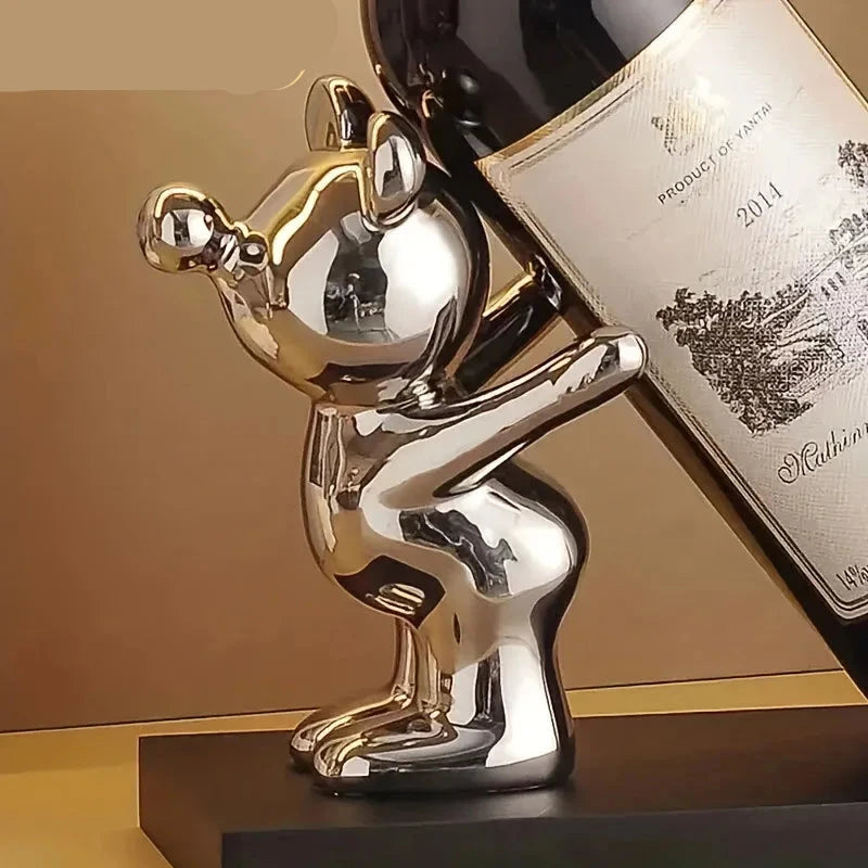 Rack de vinho de cerâmica criativo, desenho animado, Suporte De Vinho, Garrafeira Criativa, Porta Vinho De Cerâmica, Suporte Divertido, Decoração Com Vinho, Acessório Para Sala, Porta Garrafa Cartoon, Presente Criativo, Suporte Decorativo, Brinde Para Amante De Vinho, Utensílio Para Bar, Peça De Cerâmica Estilosa, Porta Vinho Ouro, Porta Vinho Prata, Suporte Estilo Cartoon, Enfeite Para Cozinha, Decoração Criativa Para Casa, Suporte Charmoso, Garrafeira Com Humor, Lojas Bratta