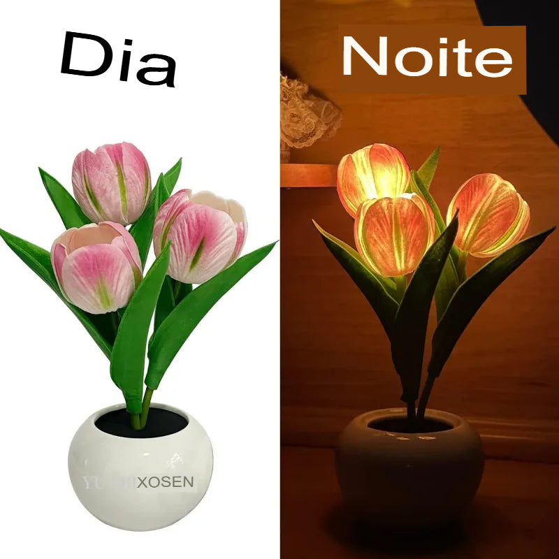 Luminária De Mesa LED Tulipa, Luz Noturna LED Tulip, Luminária Com Formato De Flor, Luminária Romântica Para Quarto, Abajur Floral Com Luz Suave, Luminária De Mesa Decorativa, Iluminação Com Estilo Caprichoso, Luz LED Para Dormir, Luminária Criativa Em Forma De Tulipa, Luz Noturna Para Ambientes Aconchegantes, Luminária Charmosa Para Sala, Iluminação Floral Moderna, Luz De Mesa Com Design Romântico, Abajur Tulipa LED Econômico – Lojas Bratta