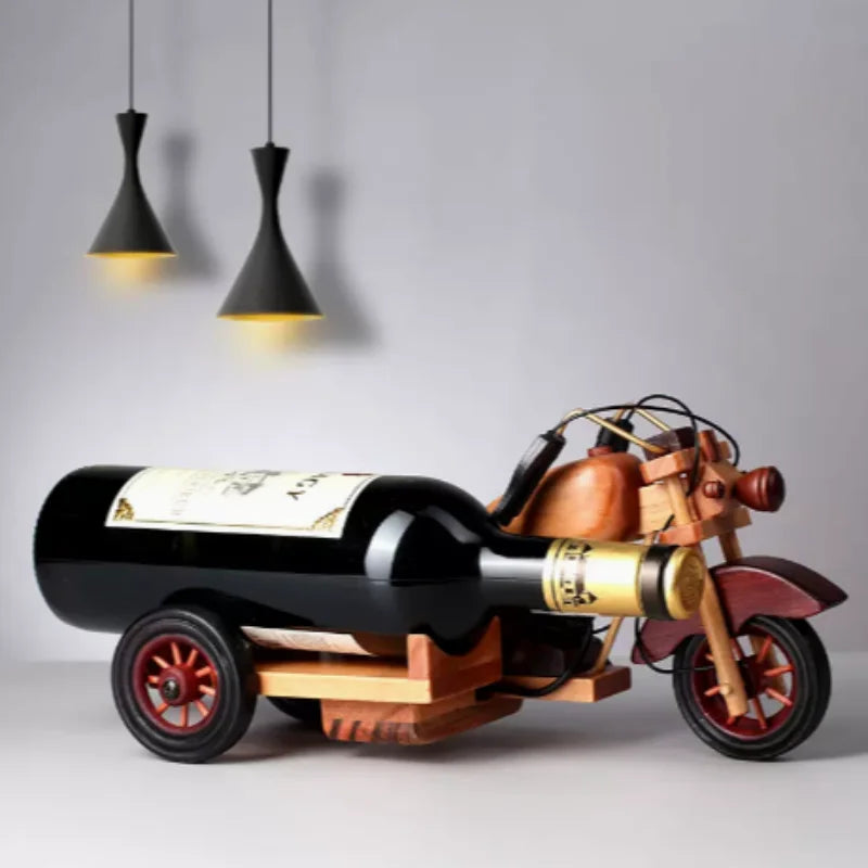 Cremalheiras de vinho de madeira artesanal de motocicleta, rack de vinho,acessórios da barra de cozinha, suporte garrafa de vinho decoração,Porta-Vinho em Madeira Estilo Moto, Arte Decorativa de porta-Vinhos Com Formato de Motocicleta, Presente Masculino Criativo, Suporte de Garrafa Rústico, Detalhes Em Madeira Artesanal, Acabamento Rústico em Motocicleta Decorativa, Suporte Criativo Para Vinho, Design de Qualidade Bratta, Peça Decorativa Feita à Mão-Bratta