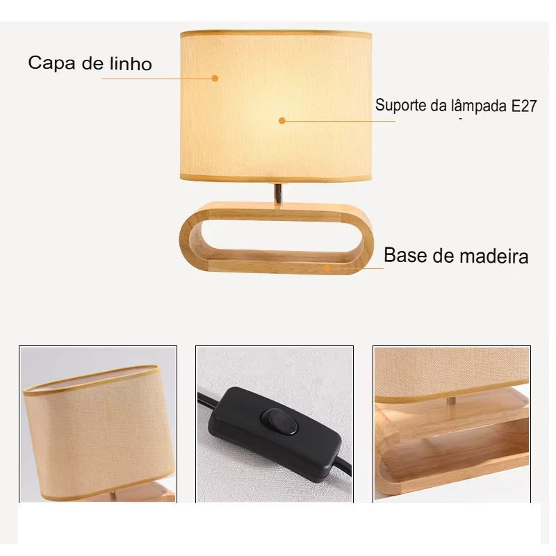 Abajur De Mesa Com Base De Madeira Nórdica, Abajur De Tecido Luzes De Mesa Para Salas, Quarto, Abajur De Mesa Luzes De Leitura, Abajur Base De Madeira, Abajur De Mesa Nórdico, Design Moderno, Abajur De Tecido, Abajur Com Base De Madeira E Cúpula De Tecido, Iluminação Nórdica Para Quarto, Luminária De Mesa Com Estilo Escandinavo, Luz Suave Para Sala De Estar, Abajur Estilo Natural, Luminária De Tecido Com Base De Madeira – Lojas Bratta