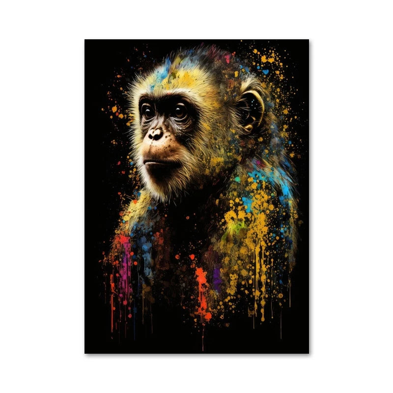 Modern Graffiti Animal Lion Monkey Tiger Cartazes e impressões Abstrato Aquarela Pintura Canvas Wall Art Pictures para Home Decor, Quadro Decorativo Animais, Quadro Decorativo Abstrato Animais, Quadro Abstrato Decorativo Animais, Impressões Digitais, Decoração moderna, Coleção Animais Abstrato, Arte em Tela,, Abstrata de Animais, Arte em tela, Animais abstratos-Lojas Bratta