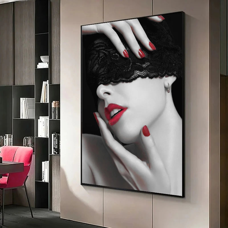 Sexy Red Lips Canvas Pinturas para Mulheres, Cartazes e Impressões, Fashion Girl Portrait, Money Burning, Dinheiro, Wall Art, Picture, Bar, Home Decor, Sexy Red Lips, Quadro Decorativo Mulher de Batom Vermelho, Quadro Decorativo Moderno Garotas Red Lips. Quadro Decorativo Lábios Vermelho, Pintura em Tela Lábios Vermelho, Impressão-Tela, Decoração-Parede, Arte-Moderna, Arte-Feminina, Arte de Parede Sexy Red Lips-Lojas Bratta