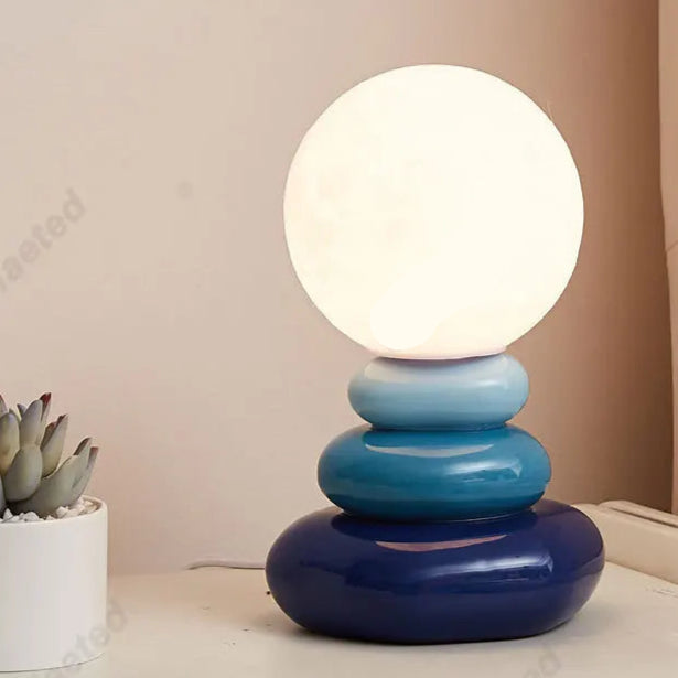 Luminária de Mesa de Pedra Colorida, Luminária de Cabeceira Para Quarto, Luminária Criativa Nórdica em Formato de Pedras Empilhadas Para Sala de Estar, Luminária Moderna com Base em Pedra, Luminária Escandinava Para Ambientes Sofisticados, Luminária Decorativa de Pedra Natural, Luminária Para Sala Contemporânea, Luminária Com Estilo Nórdico Criativo, Luminária De Mesa Para Decoração Elegante, Luz Decorativa em Pedra Esculpida, Abajur de Pedra Nórdico, Iluminação Criativa Para Sala-Lojas Bratta