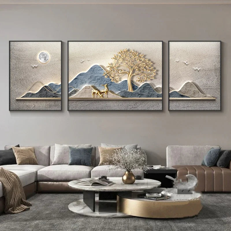 Paisagem Pintura Abstrata Árvore Pintura de Parede, Canvas Art, 3 pcs por conjunto, Quadros em tela, quadro sem moldura, Quadro Pintura Árvore, Quadro Decorativo Árvore Dourada com Folhas, Quadro Decorativo Árvore Dourada, Quadro Decorativo Moderno, Quadro Decorativo Arte Moderna, Quadro Decorativo Arte em Tela, Quadro Decorativo Abstrato Moderno, Quadro Decorativo Abstrato, quadro decorativo, Quadro Abstrato Floral em Tela, Quadro Abstrato em Tela Flores e Árvores Texturizadas, Quadro Abstrato-Lojas Bratta
