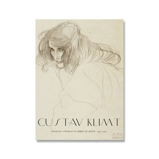Clássico Gustav Klimt Família Famosa Pintura Da Lona, Rasgar Beijo Ouro Moderno Posters, Wall Art Impressões, Imagem para Home Decor