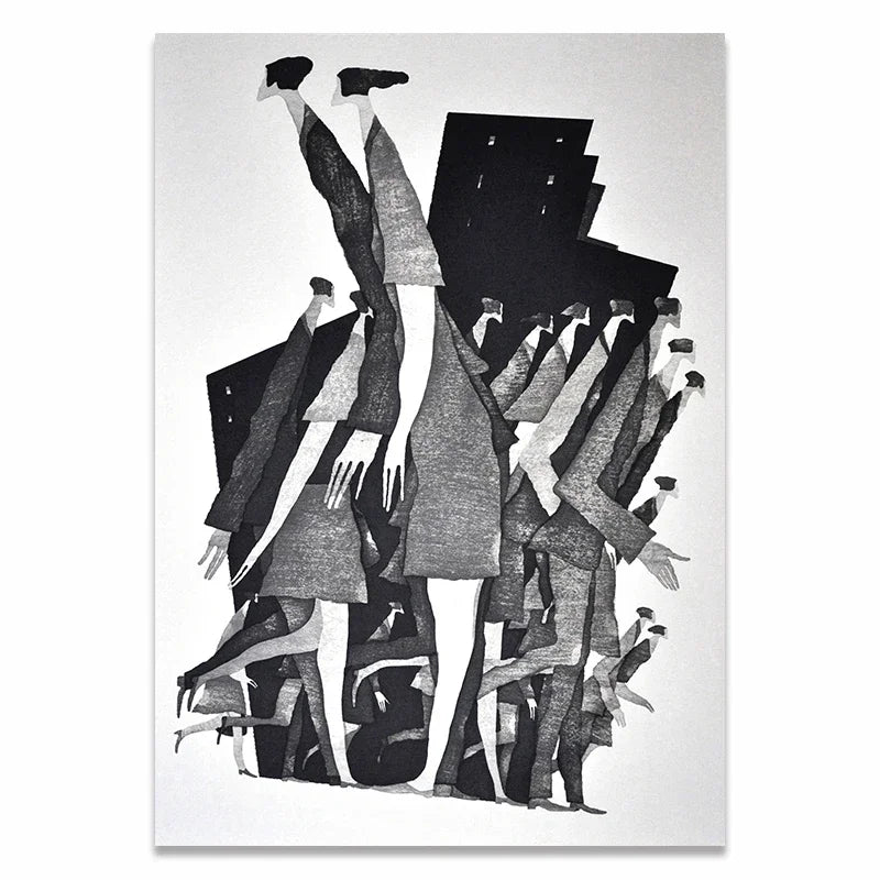 Arte Abstrata Moderna da Parede, Personagens Preto e Branco, Pôster de Lona HD, Impressão, Casa, Quarto, Sala de estar, Decoração, Escandinavo, Moda, Quadro Abstrato Personagens Preto e Branco, Impressão-em Lona, Decoração-Parede, Arte-Moderna, Arte-em-Tela, Arte de Parede, Artes Contemporâneas, Tela Abstrata Preto e Branco, Quadro em Preto e Branco, Quadro Decorativo Moderno Preto e Branco, Decorativo Moderno, Quadro Decorativo Minimalista em Preto e Branco Personagens-Lojas Bratta