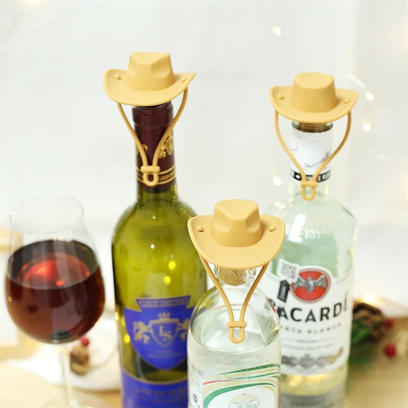 Chapéu de cowboy de silicone criativo cortiça de vinho champanhe garrafa de cerveja rolha bebida à prova de vazamento, Rolha de Garrafa, Estilo Cowboy, Rolha Criativa, Acessório para Vinho, Presente Divertido, Vedação de Garrafa, Silicone Alimentar, Design Chapéu Cowboy, Acessório para Bar, Preserva Bebidas, Vedação Hermética, Ideal para Festas, Uso Doméstico, Rolha Decorativa, Cervejeiro Caseiro, Vinho Fresco por Mais Tempo, Presente Original, Garrafa com Estilo, Fácil de Limpar, Lojas Bratta