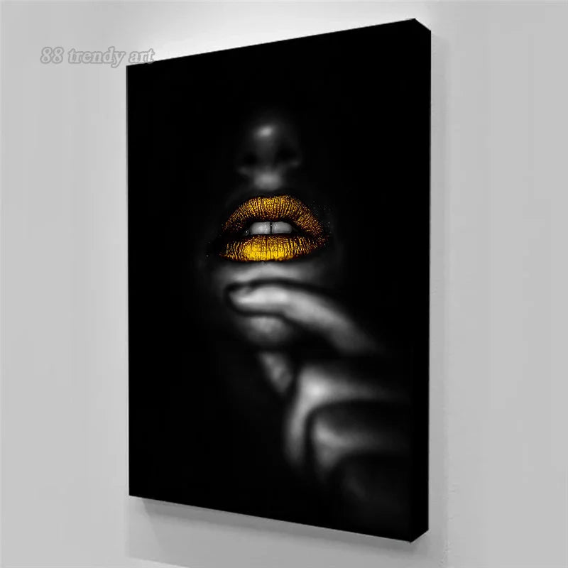 Pôster de Retrato de Mulher Negra com Lábios Dourados Modernos, Tela de Impressão de Parede, Quadros Decorativos, Arte Abstrata em Telas, Arte em Tela Abstrata, Tela em Tecido Abstrato, Painéis Abstrato em Tela Para Sala,Quadro Decorativo Mulher Lábios em Tela Canvas, Quadro Decorativo, Mulher Lábios Dourados em Tela Canvas, Quadro Decorativo Mulher Lábios Dourados, Quadro Decorativo Mulher Lábios Dourado Tela em Canvas, Quadro Abstrato Mulher Lábios Dourado-Lojas Bratta